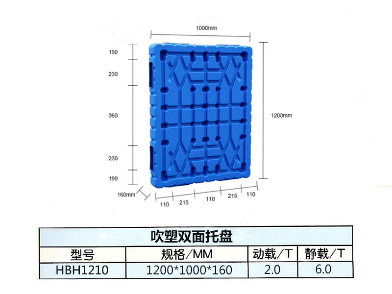 吹塑雙面1200*1000*160